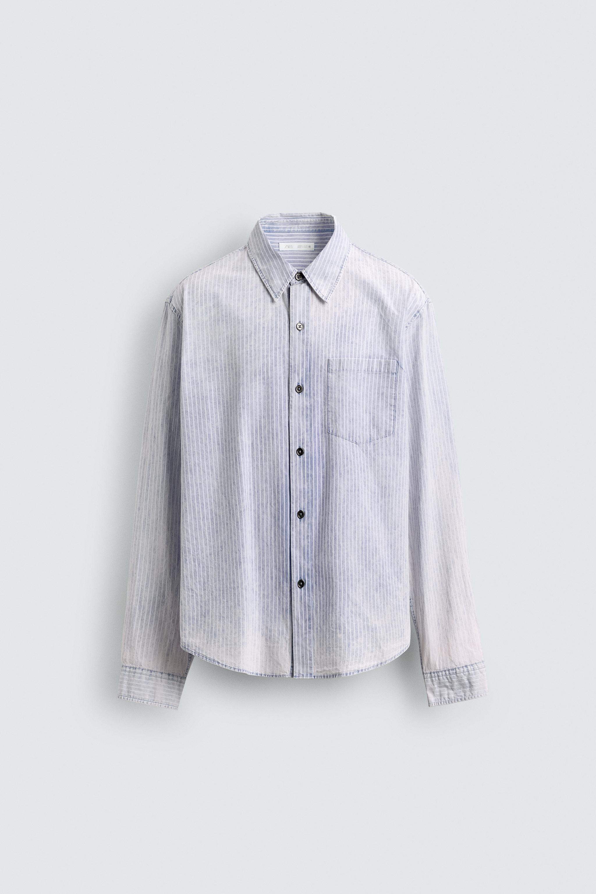 CHEMISE RELAXED FIT LAVÉE À RAYURES